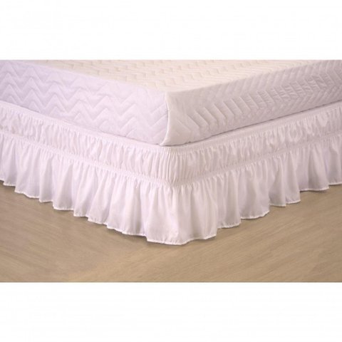 Saia para Cama Box Colchobox Elasticada Ajustavel Queen ou King Size Branca
