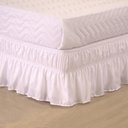 Ver imagem 4 de Saia para Cama Box Colchobox Elasticada Ajustavel Queen ou King Size Branca