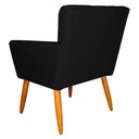 Ver imagem 3 de Kit 3 Poltronas Decorativa para Sala de Estar Cecília Suede Preto - Montanaris Decor Md Montanaris D
