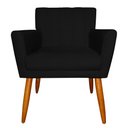 Ver imagem 2 de Kit 3 Poltronas Decorativa para Sala de Estar Cecília Suede Preto - Montanaris Decor Md Montanaris D