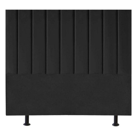 Cabeceira Estofada Cama Casal Queen Size160 Cm Alice Linho Cor:preto