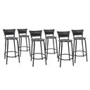 Ver imagem 1 de Kit 6 Banquetas para Balcão Cozinha Gourmet Junco Preto Bancada Ilha Banco 60cm Itagold