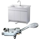 Ver imagem 2 de Torneira Valvula Acionamento Pedal sem Maos Hospital Laboratorio Medico Clinica Banheiro Cozinha Pes