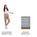Ver imagem 5 de Balcão 60 cm 3 Gavetas Rustic/Cinza Lux Madesa