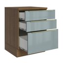 Ver imagem 4 de Balcão 60 cm 3 Gavetas Rustic/Cinza Lux Madesa