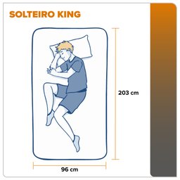 Colchão Solteiro King San Francisco Ortopédico Espuma D33 96x203x17cm - 8
