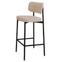 Ver imagem 5 de Banqueta Alta Bar Estofada Kit 6 Ella M25 Linho Areia - Mpozenato