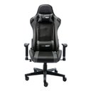 Ver imagem 2 de Cadeira Gamer Reclinável Giratória One Shot Fratini Poliuretano (pu) Preto e Cinza Base Rodízio