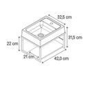 Ver imagem 2 de Bancada Lavatório Suspenso Gabinete com Cuba e Prateleira para Banheiro e Lavabo Compacto