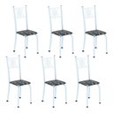 Ver imagem 1 de Kit 6 Cadeiras Tubular para Sala de Jantar Sara