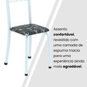 Ver imagem 4 de Kit 6 Cadeiras Tubular para Sala de Jantar Sara Branco/Preto Floral