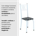 Ver imagem 5 de Kit 6 Cadeiras Tubular para Sala de Jantar Sara Branco/Preto Floral