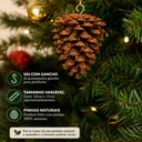 Ver imagem 6 de Pendentes Pinhas Naturais Decoração Enfeite Natal Kit 10PÇS