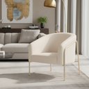 Ver imagem 5 de Poltrona Sala Decorativa Stella Base Alta Tubo Champanhe Veludo Cotelê D03 - D'rossi