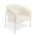 Ver imagem 2 de Poltrona Sala Decorativa Stella Base Alta Tubo Champanhe Veludo Cotelê D03 - D'rossi