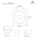 Ver imagem 3 de Acento Sanitário Decorado Borboleta Porto Oval para Vaso Luzarte Estrela 6lpf