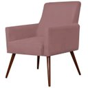 Ver imagem 1 de Poltrona Decorativa Para Sala de Estar e Recepção Maria Suede Rosê - Lyam Decor