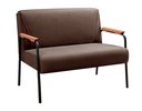 Ver imagem 1 de Namoradeira Decorativa Jade Braços Fixo - Veludo Marrom