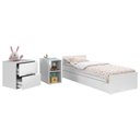 Ver mais imagens de Quarto de Bebê 2 Portas Tutto New com Berço Multifuncional Formare Branco Acetinado e Colchão - Mati