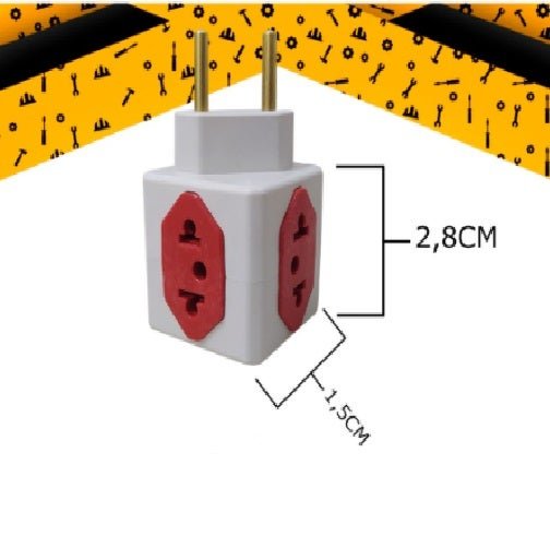 Tomada Adaptador Benjamim Power Cubo - 2