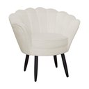 Ver imagem 2 de Kit 1 Poltrona Com 1 Puff Pés Palito Salão de Beleza Pétala Suede Bege - LM DECOR