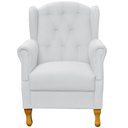 Ver imagem 3 de Poltrona Decorativa Para Sala de Estar Yara Corino Branco - Lyam Decor