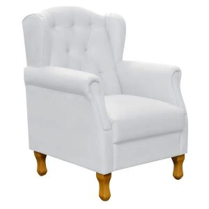 Poltrona Decorativa Para Sala de Estar Yara Corino Branco - Lyam Decor