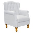Ver imagem 1 de Poltrona Decorativa Para Sala de Estar Yara Corino Branco - Lyam Decor