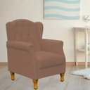 Ver imagem 2 de Poltrona Decorativa para Sala de Estar Yara Corino Camel - Lyam Decor