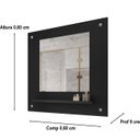 Ver imagem 3 de Espelheira de Banheiro Clio Preto - JM Casa dos Móveis