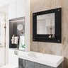 Espelheira de Banheiro Clio Preto - JM Casa dos Móveis - 1