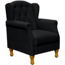 Ver imagem 1 de Poltrona Decorativa Para Sala de Estar Yara Corino Preto - Lyam Decor