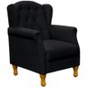 Poltrona Decorativa Para Sala de Estar Yara Corino Preto - Lyam Decor - 1