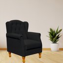 Ver imagem 2 de Poltrona Decorativa Para Sala de Estar Yara Corino Preto - Lyam Decor