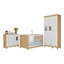 Ver imagem 2 de Quarto de Bebê Completo com Berço Americano 3 em 1 Ternura Multimóveis Mp4655 Madeirado/branco