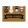 Tapete para Porta de Entrada Bem Vindo Gatos Pets 60x40 Cm. - 2