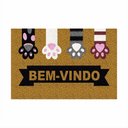 Ver imagem 2 de Tapete para Porta de Entrada Bem Vindo Gatos Pets 60x40 Cm.