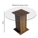 Ver imagem 3 de Conjunto Sala de Jantar Madesa Iris Mesa Tampo de Vidro Redondo com 4 Cadeiras - Rustic/imperial