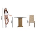 Ver imagem 5 de Conjunto Sala de Jantar Madesa Iris Mesa Tampo de Vidro Redondo com 4 Cadeiras - Rustic/imperial