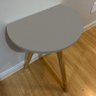 Mesa de Apoio Redonda Nuova Tripé Palito Retrô - de Parede 40cm:Cinza - 4