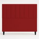 Ver imagem 5 de Cabeceira Estofada Elen Moderna para Quarto Cama Box Casal 140 cm Tecido Suede Vermelho
