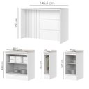 Ver imagem 3 de Bancada e Balcao Gourmet 146 Cm Ce818 Americana Branco Calcare Henn