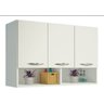 Balcão Aéreo Branco 3 Portas Multiuso Cozinha Utensílios - 4
