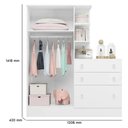 Ver imagem 3 de Berço com Colchão Ecoflex e Guarda Roupa com Cômoda Doce Sonhos Qmovi