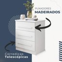 Ver imagem 3 de Conjunto 2 Mesas de Cabeceira Império 3 Gavetas Benetil Branco