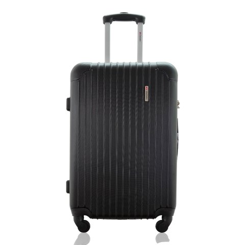 Mala de Viagem Média 23kg Despachada Rígida Rodas 360º Cadeado de Segredo Gladiador A2m:preto