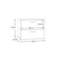 Ver imagem 3 de Conjunto Gabinete para Banheiro Ágata 60 Suspenso Fabribam Carvalho