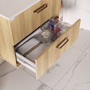 Ver imagem 5 de Conjunto Gabinete para Banheiro Ágata 60 Suspenso Fabribam Carvalho