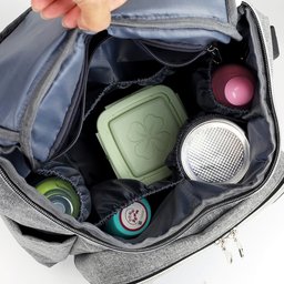 Mochila Maternidade Usb+porta Mamadeira+trocador:LILAS - 5