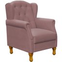 Ver imagem 3 de Kit 2 Poltronas Decorativas para Yara Suede Rosê - Lyam Decor